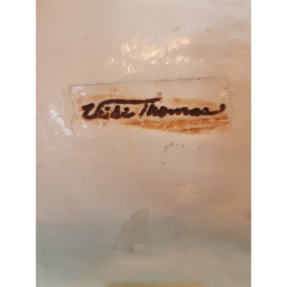 Snowman Gourd Folk Art Figurine 1988 Enesco Vicki Thomas Signed "Read" - Picture 13 of 13